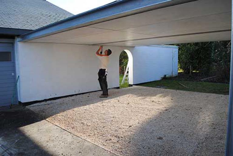 Renovatie dakkapel en carport Rollegem